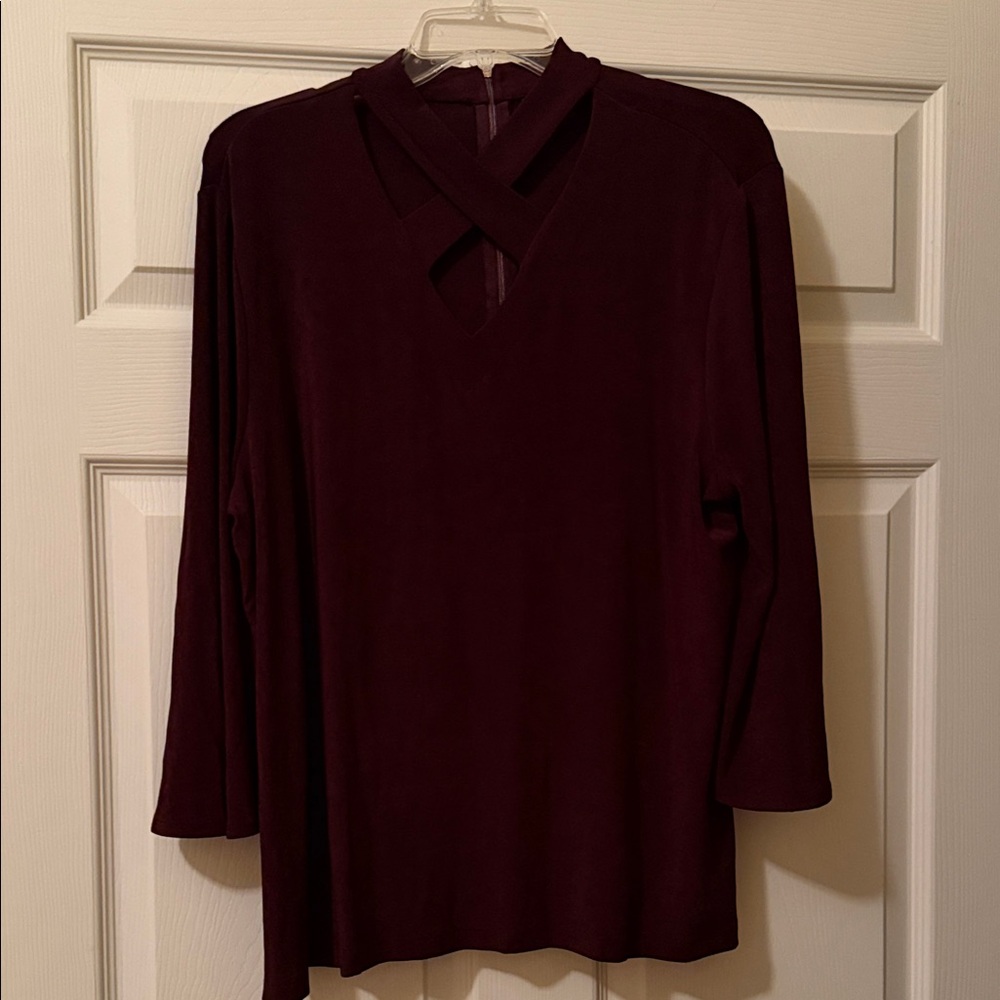 Chico's Travelers Women's Straight Leg Pants & Top - Purple Size 3 - Picture 5 of 8